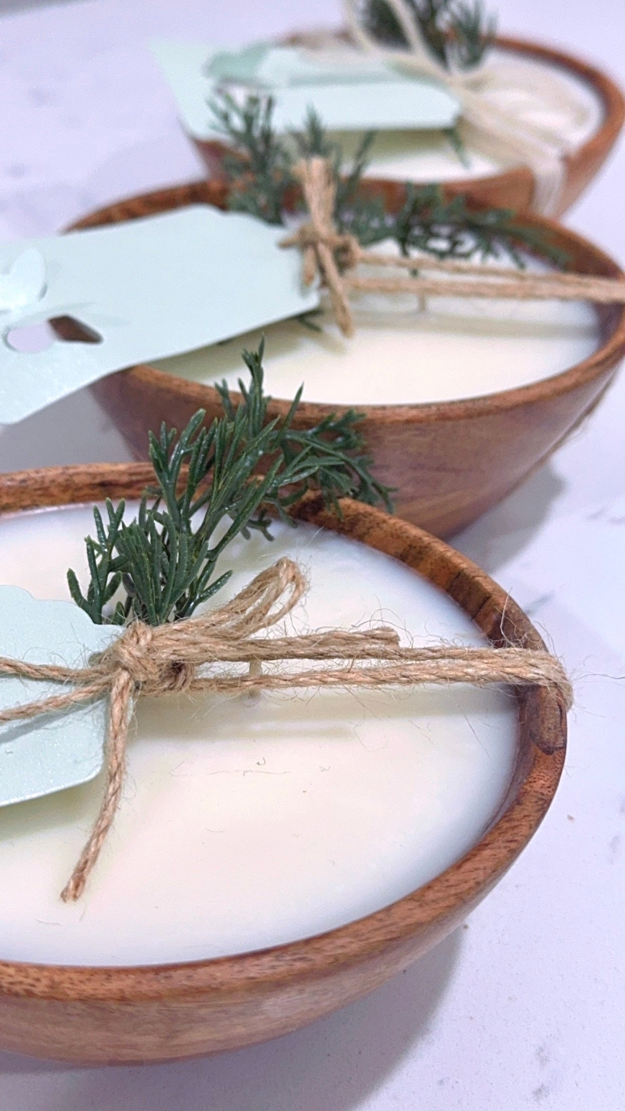 Wooden Bowl Candle